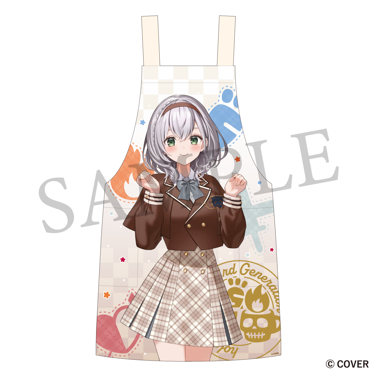 リバーシブルエプロン　白銀ノエル